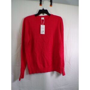 XIEERDUO Women's Red Crewneck Pullover Sweater Size M Viscose Blend